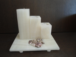 marble onyx candle holder ambienta los cabos